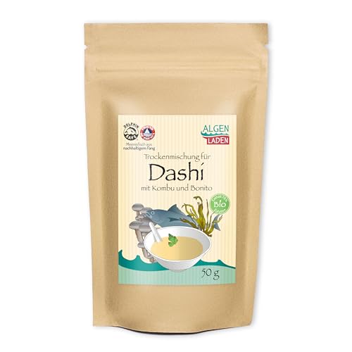 ALGENLADEN Trockenmischung für Dashi mit Kombu und Bonito - 50g | japanische Brühe | Instant Suppe | ohne Zusatzstoffe | ergibt 12 Liter von ALGEN LADEN