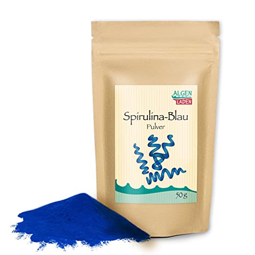 ALGENLADEN Spirulina Blau - 50g | Phycocyanin | natürlicher blauer Farbstoff | Rohkost | Vegan… von ALGEN LADEN
