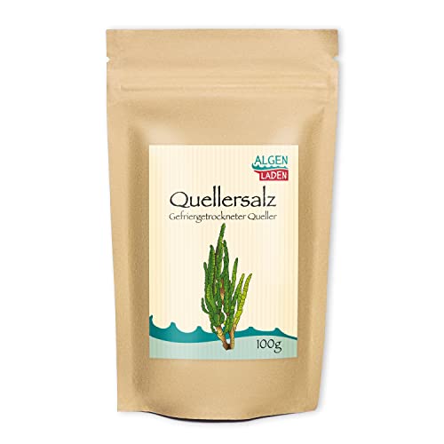 ALGENLADEN Quellersalz - 100g | Gemüse aus dem Meer | Salicornia als Gewürz | Alternative für Salz | Vegan von ALGEN LADEN