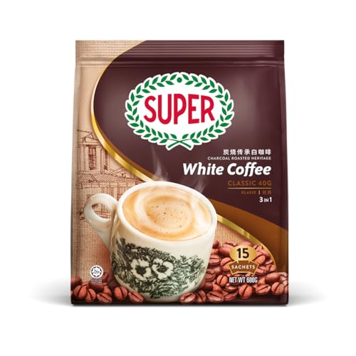 ALIBOOSTER - Weißer Kaffee, geröstet, Super Power Ipoh – 15 Instant-Beutel, 35 g von ALIBOOSTER