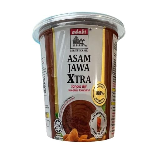 Adabi Asam Jawa Xtra 200g – Tamarindenpaste ohne Kerne – Reine Tamarinde – Für asiatische Küche und Getränke Adabi Asam Jawa Xtra 200g – Tamarindenpaste ohne Kerne – Reine Tamarinde – Für asiatische Küche und Getränke von ALIBOOSTER