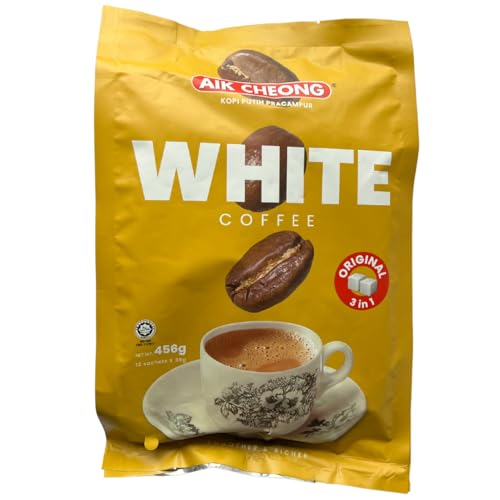 Aik Cheong Coffee Blanc White Premium aus Malaysia, 12 Sofortbeuteln, 38 g von ALIBOOSTER