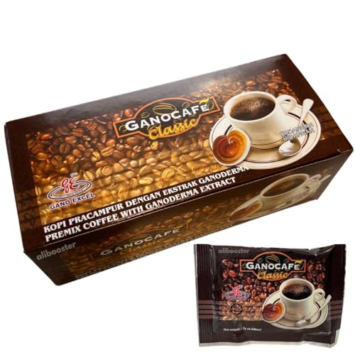 Ganokaffee Gano Excel Classic - Schwarzer Kaffee ohne Zucker mit Ganoderma Reishi-Pilz von ALIBOOSTER