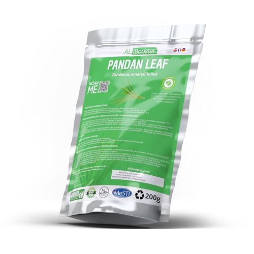 Pandanblatt-Extrakt - Standardisiertes Pulver 200g rein 100% natürlich ohne Zusatzstoffe - Für Suppen, Getränke, Backwaren von ALIBOOSTER