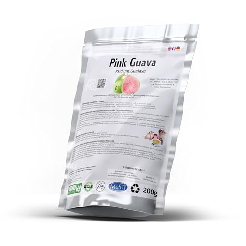 Extrakt aus rosa Guave (Psidium Guajava) - 200g Pulver 100% natürlich ohne Zusatzstoffe - Für Suppen, Getränke, Backwaren von ALIBOOSTER