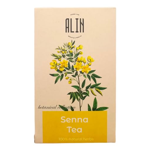 ALIN Natürliche Tee, Sennablättertee -1x20 Teebeutel, 100% natürlicher Kräutertee - Sennablätter Tee, Senna Tee, Senna Tea, Senna Kraut, Senna Leaf Tea, Natürliches Abführmittel, bei Verstopfung (1) von ALIN