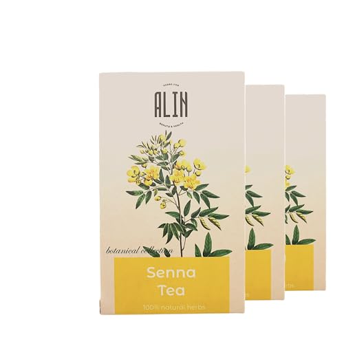 ALIN Natürliche Tee, Sennablättertee -1x20 Teebeutel, 100% natürlicher Kräutertee - Sennablätter Tee, Senna Tee, Senna Tea, Senna Kraut, Senna Leaf Tea, Natürliches Abführmittel, bei Verstopfung (3) von ALIN