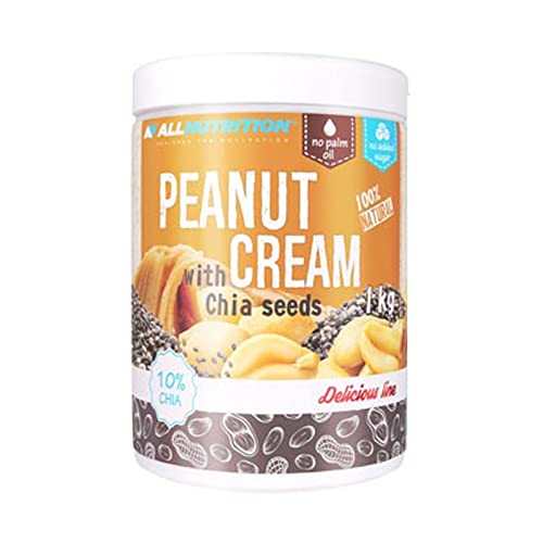 ALLNUTRITION Erdnussbutter mit Chiasamen | 1kg je Packung | Peanut Butter Creme Protein Eiweiß Aufstrich Proteinquelle | Nahrungsergänzungsmittel von ALLNUTRITION
