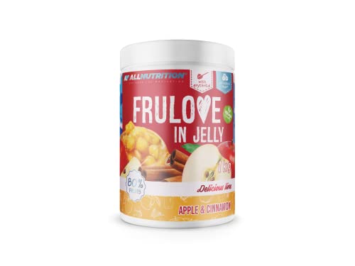 ALLNUTRITION Frulove In Jelly Apple & Cinnamon - Zuckerfreie Marmelade - Marmelade ohne Zucker - 80% Jelly Fruit Kalorienarme Süßigkeiten - Fruchtaufstrich ohne Zucker - Brotaufstrich Vegan - 1000g von ALLNUTRITION