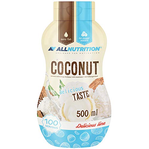 ALLNUTRITION Süßer Saucensirup - Kein Fett 0% Zucker 100% Geschmack Ernährungsdessert Kalorienarm - 1er Pack x 500ml Kokosnuss von ALLNUTRITION