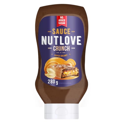 ALLNUTRITION Nutlove Topping Sauce, Zuckerfreier Sirup, Crunch Peanut -Knackige Erdnuss, 280 g von ALLNUTRITION