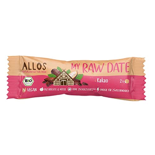 ALLOS My Raw Date, Bio Fruchtkugeln, Typ Kakao, 32g (12er Pack) von Allos