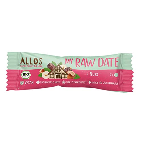 ALLOS My Raw Date, Bio Fruchtkugeln, Typ Nuss, 32g (12er Pack) von Allos