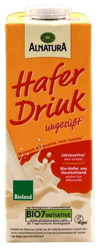 Alnatura Bio Hafer-Drink ungesüßt, 8er Pack (8 x 1 l) von Alnatura