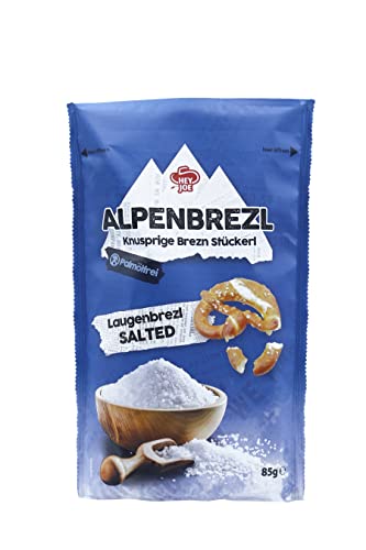 Alpenbrezl Salted, Brezel Snack salzig, 27er Pack (27 x 85 g) von ALPENBREZL knusprige Brezn Stückerl