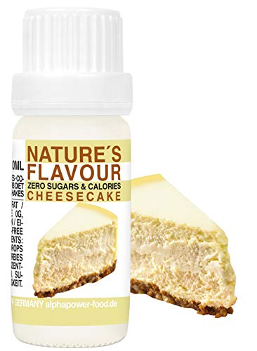 Flavour Drops Zuckerfrei CHEESECAKE - KÄSEKUCHEN, 100% natürliches liquid Lebensmittel Aroma I Backaroma, Quark und Shake - Geschmack zum Tropfen, füssig Flavdrops von ALPHAPOWER FOOD