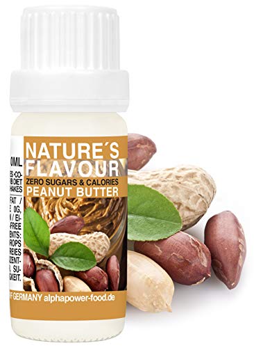 Flavour Drops Zuckerfrei ERDNUSS BUTTER, 100% natürliches liquid Lebensmittel Aroma I Backaroma, Quark und Shake - Geschmack zum Tropfen, füssig Flavdrops von ALPHAPOWER FOOD