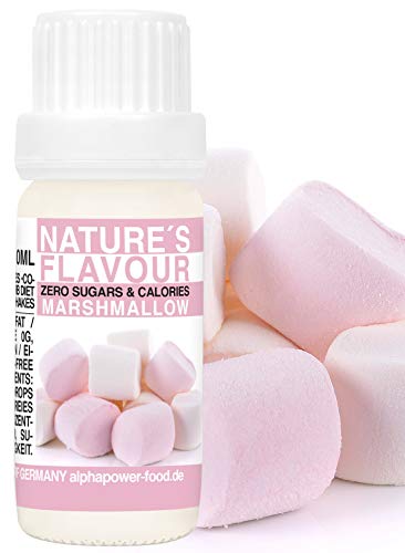 Flavour Drops MARSHMALLOW, Flavdrops I 100% natürliches Lebensmittel Aroma I Geschmackstropfen ohne Kalorien & Zucker I Backaromen, Geschmack für Wasser, Quark von ALPHAPOWER FOOD