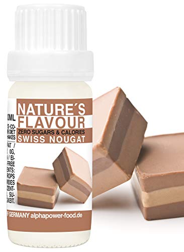Flavour Drops Zuckerfrei Schweizer NOUGAT, 100% natürliches liquid Lebensmittel Aroma I Backaroma, Quark und Shake - Geschmack zum Tropfen, füssig Flavdrops Flavour Drops Zuckerfrei Schweizer NOUGAT, 100% natürliches liquid Lebensmittel Aroma I Backaroma, Quark und Shake - Geschmack zum Tropfen, füssig Flavdrops von ALPHAPOWER FOOD