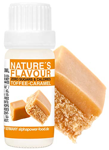 Flavour Drops TOFFEE - KARAMELL - CARAMEL, Flavdrops I 100% natürliches Lebensmittel Aroma I Geschmackstropfen ohne Kalorien & Zucker I Backaromen, Geschmack für Wasser, Quark von ALPHAPOWER FOOD