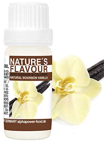 Flavour Drops echtes Bourbon Vanille Extrakt aus Madagaskar, Flavdrops I 100% natürliches Lebensmittel Aroma I Geschmackstropfen ohne Kalorien & Zucker I Backaroma, Quark, Süßes von ALPHAPOWER FOOD