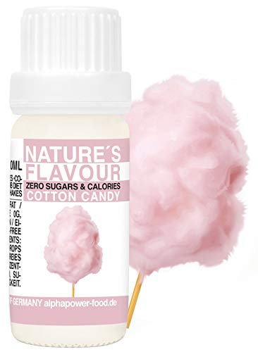 Flavour Drops ZUCKERWATTE, Flavdrops I 100% natürliches Lebensmittel Aroma I Geschmackstropfen ohne Kalorien & Zucker I Backaromen, Geschmack für Wasser, Quark von ALPHAPOWER FOOD