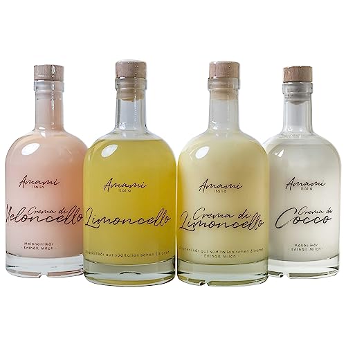 AMAMI ITALIA - Likör Set (4er-Set, je eine Geschmacksrichtung á 500 ml) - Perfekt für Cocktails und Longdrinks von AMAMI ITALIA