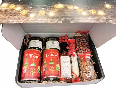 AMD Gifts Geschenkset in einer Schachtel mit Kaffee und Tee - rot, Geschenk für Weihnachten von AMD Gifts