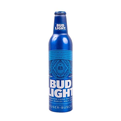 BUD LIGHT® - Aluminium Flasche 6 x 473ml amerikanisches Bier, American Beer | Das NO.1 aus den USA als Original Importware, auch als perfektes Bier Geschenk für Männer von AMERICANFOOD4U