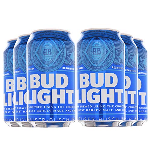 BUD LIGHT® - Dosenbier 6 x 355ml amerikanisches Bier, American Beer | Die NO.1 aus den USA als Original Importware, auch als perfektes Bier Geschenk für Männer von AMERICANFOOD4U