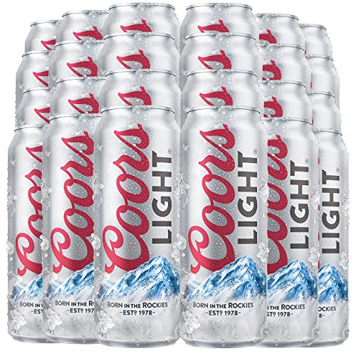 COORS LIGHT® - Dosenbier 24 x 355ml amerikanisches Bier, American Beer | Das NO.1 aus den USA als Original Importware, auch als perfektes Bier Geschenk für Männer von AMERICANFOOD4U