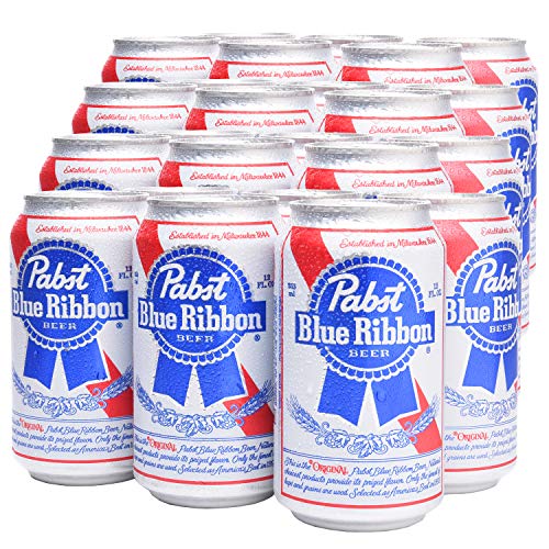 PABST BLUE RIBBON® - Amerikanisches Dosenbier [24er Pack] 24 x 355ml US Bier, American Beer | Amerikanische Getränke als Original Importware inkl. 6,00 € DPG Pfand von AMERICANFOOD4U