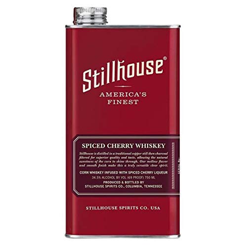 STILLHOUSE® Moonshine Whiskey - SPICED CHERRY (750 ml) | 34,5% Vol. | American's Finest Spirits aus den USA/amerikanischer Destille als Spirituose, Aperitif, Geschenk für Männer - Bekannt aus DMAX von AMERICANFOOD4U