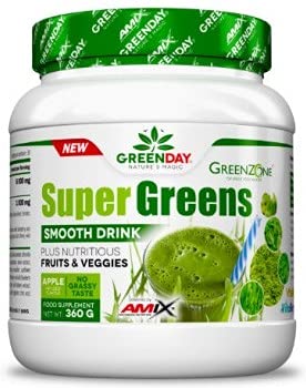 Amix GreenDay Super Greens Smooth Drink 360 Gr - Batidos Verdes - Alimento Vegetal Sabor Manzana von Amix