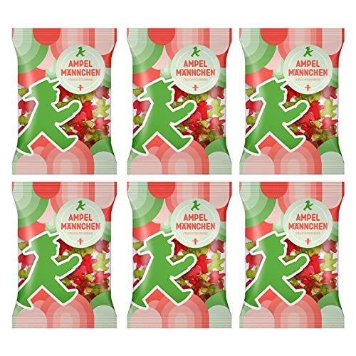 6er Pack Ampelmann Ampelmännchen Fruchtgummis 6 x 200 g von AMPELMANN