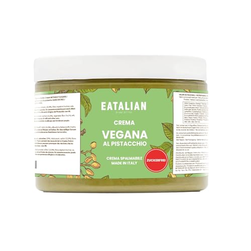 EATALIAN by AMZ BETTER Vegane Pistaziencreme Ohne Zucker, Köstliche streichfähige vegane Creme ohne Zucker, Ideal auf Brot, Perfekt mit Eis oder für Dubai Chocolate, 500g Made in Italy EATALIAN by AMZ BETTER Vegane Pistaziencreme Ohne Zucker, Köstliche streichfähige vegane Creme ohne Zucker, Ideal auf Brot, Perfekt mit Eis oder für Dubai Chocolate, 500g Made in Italy von AMZ BETTER
