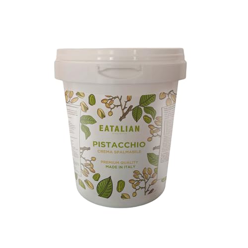 EATALIAN by AMZ BETTER Pistaziencreme, Köstliche streichfähige Creme mit Süßem und Einzigartigem Geschmack, Ideal auf Brot, Perfekt mit Eis, Hervorragend für Dubai Chocolate, 1000 gr Made in Italy von AMZ BETTER