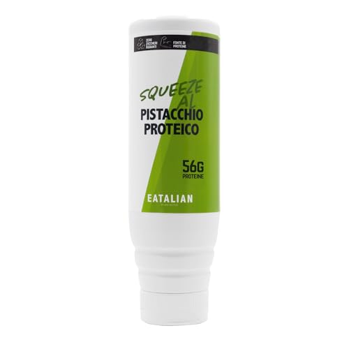 EATALIAN by AMZ BETTER Protein-Topping mit Pistaziengeschmack, Süße Proteincreme im Squeezer 300 gr, Made in Italy, Pistaziensauce Ideal zum Dekorieren von Eis, Desserts und Dubai Chocolate von AMZ BETTER