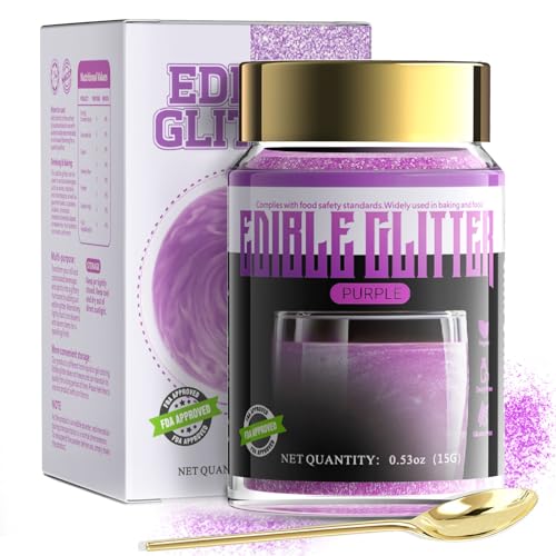 ANRZO Essbares Glitzerpulver für Getränke (Lila) – FDA-zertifiziert, VeganEssbar Glitzer für Drinks, Cocktails, Kuchen & Mehr – Trinkbares & Geschmacksneutrales 15g ANRZO Essbares Glitzerpulver für Getränke (Lila) – FDA-zertifiziert, VeganEssbar Glitzer für Drinks, Cocktails, Kuchen & Mehr – Trinkbares & Geschmacksneutrales 15g von ANRZO
