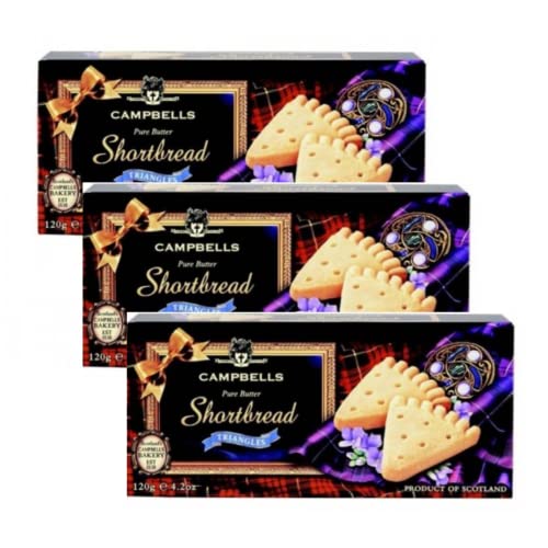 Campbells | Traditionelle schottische Butterkekse mit Butter | Dreiecke Englische Butterkekse - 3 x 120 Gr | Schottische Butterkekse Campbells | Traditionelle schottische Butterkekse mit Butter | Dreiecke Englische Butterkekse - 3 x 120 Gr | Schottische Butterkekse von ANTICO CAFFE' NOVECENTO