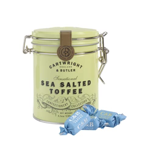 Cartwright & Butler | Toffee al Burro e Verkauf Marino | Caramelle Toffee Inglesi in Lattina | Meergesalzener Toffee Contenitore Metallo - 130 Gr | Morbide Caramelle Mou al Sale Marino Cartwright & Butler | Toffee al Burro e Verkauf Marino | Caramelle Toffee Inglesi in Lattina | Meergesalzener Toffee Contenitore Metallo - 130 Gr | Morbide Caramelle Mou al Sale Marino von ANTICO CAFFE' NOVECENTO