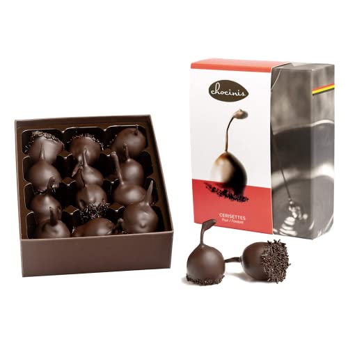 Chocinis-Kirschen mit dunkler Schokolade überzogen | Zartbitterschokolade und Kirschen mit Likör | Schachteln mit Pralinen | Kandierte Früchte mit Schokolade überzogen - 200 Gr. von ANTICO CAFFE' NOVECENTO