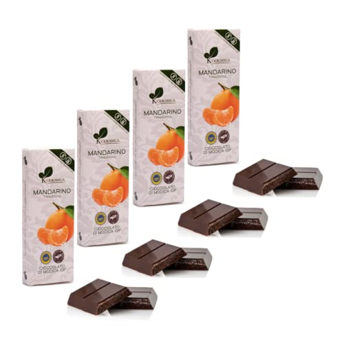 Ciokarrua | Modica Mandarinenschokolade | Modica Rohverarbeitete Schokolade IGP | Laktosefreier Schokoriegel | 4 Mandarinentabletten - 400 Gr. Ciokarrua | Modica Mandarinenschokolade | Modica Rohverarbeitete Schokolade IGP | Laktosefreier Schokoriegel | 4 Mandarinentabletten - 400 Gr. von CIOKARRUA
