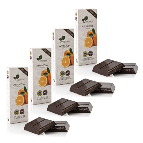 Ciokarrua | Modica Orangenschokolade IGP | Raw Modica Handarbeit | Laktosefreier Schokoriegel | Schokoriegel - 4 x 100 Gramm Ciokarrua | Modica Orangenschokolade IGP | Raw Modica Handarbeit | Laktosefreier Schokoriegel | Schokoriegel - 4 x 100 Gramm von ANTICO CAFFE' NOVECENTO