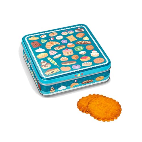 DV France | Metalldose mit süßen Themen | Reine Butterkekse Fior di Sale - 150 Gr | Kekse mit gesalzener Butter | Galetten von Fior di Sale von ANTICO CAFFE' NOVECENTO