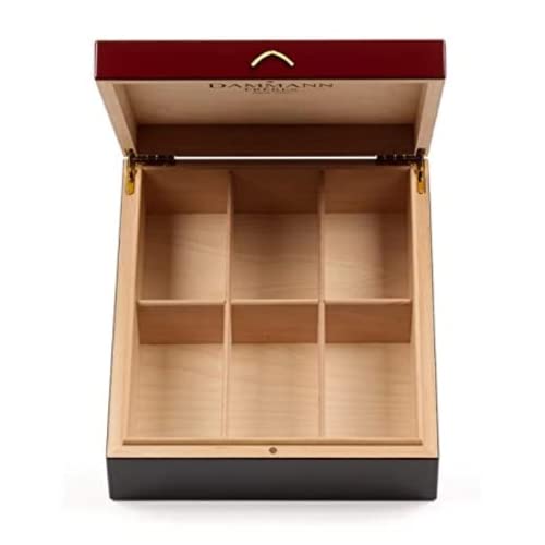 Dammann Frères | Leere Holzkiste für Tee & Kräutertee | Leere Teekiste aus Holz 6 Fächer | Willkommenstee-Geschenkbox Dammann Frères | Leere Holzkiste für Tee & Kräutertee | Leere Teekiste aus Holz 6 Fächer | Willkommenstee-Geschenkbox von ANTICO CAFFE' NOVECENTO