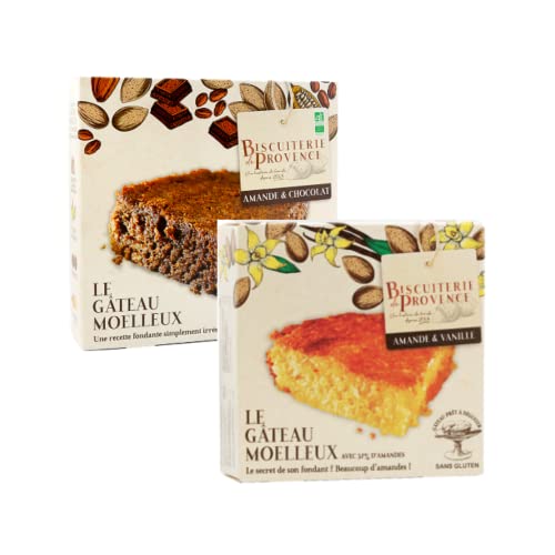 FBM | Gebäck der Provence | Mandel-Schokoladen-Kuchen | Vanille-Mandel-Kuchen | Glutenfreier Kuchen ohne Konservierungsstoffe - 2 x 240 Gr | Glutenfreie Süßigkeiten von ANTICO CAFFE' NOVECENTO