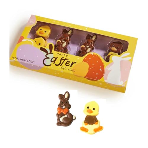 Ickx | Geschenkbox mit Ostereiern und Motiven | Enten Kaninchen Schokoladenmilch | Mix-Schokoladen-Geschenkbox - 105 Gr von ANTICO CAFFE' NOVECENTO
