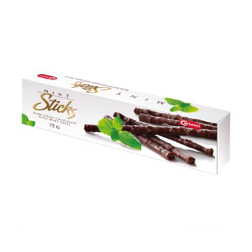 Karletti | Minze-Schokoladen-Sticks | Kleine Sticks Zartbitterschokolade & Minze | Minzstäbchen - 1 x 75 Gr | Schokoladenminze von ANTICO CAFFE' NOVECENTO