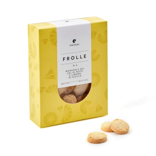 Pintaudi | Mandel-Zitronen-Shortbread | Sizilianische Mandelkekse | Zitronen-Shortbread-Kekse im Beutel - 160 Gr | Frolle Geschmack Frisch und mediterran von ANTICO CAFFE' NOVECENTO